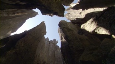 石头山怪石嶙峋石林风光视频素材