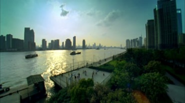 上海城市交通大楼视频素材