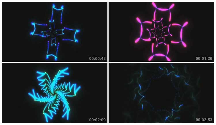 章鱼触须深海荧光发光抠像特效视频素材