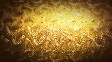 黄金凹凸浮雕花纹质感图案Led背景视频素材
