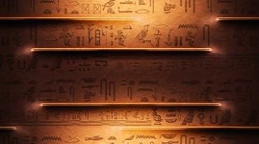 古文明墙壁上的文字符号象形字Led背景视频素材