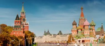 北国城市俄罗斯莫斯科城市延时摄影视频素材