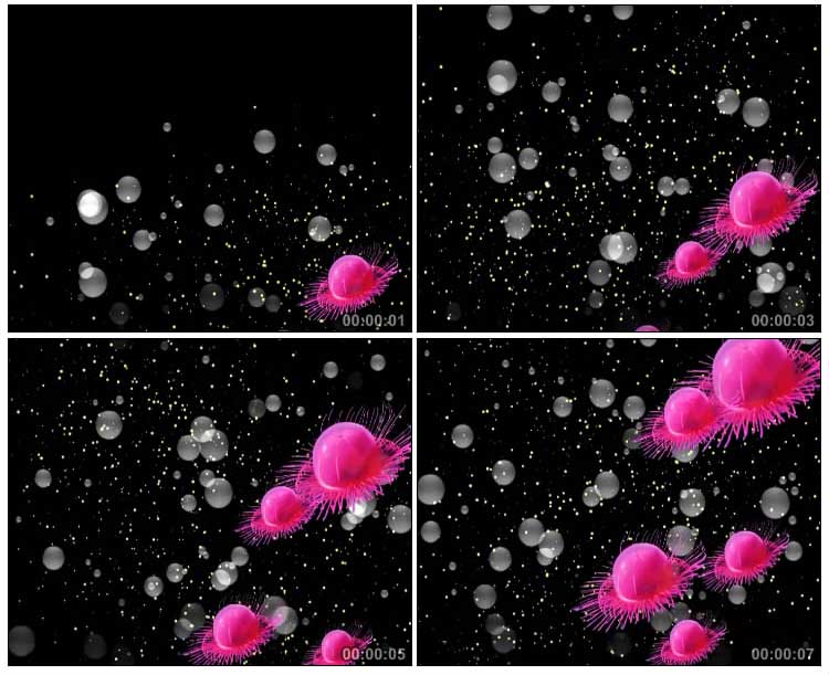 泡泡粒子粉色球囊Led背景视频素材