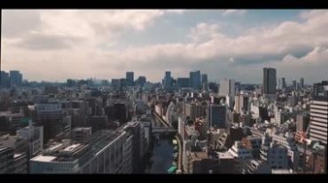 东京城市风光摄影航拍电影视频素材
