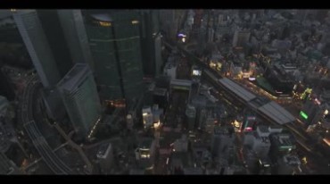 东京城市风光摄影航拍电影视频素材