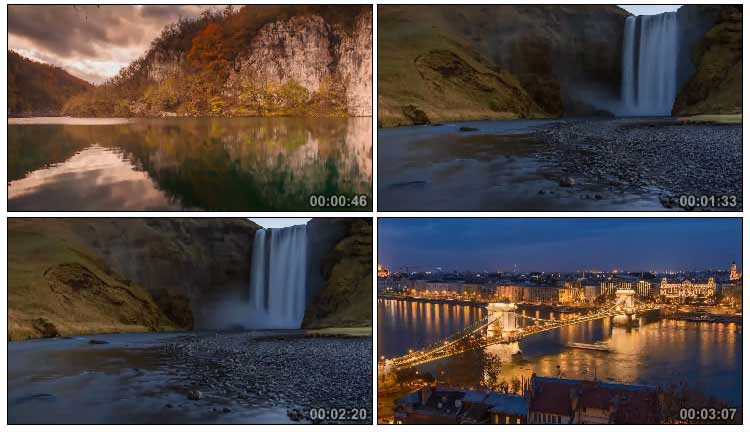 欧洲国家自然风光城市建筑车流人流日夜景实拍视频素材