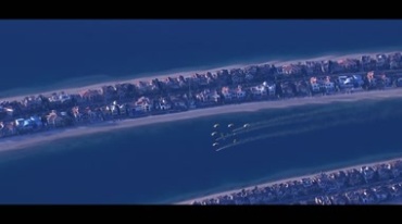 飞机高空跳伞表演视频素材