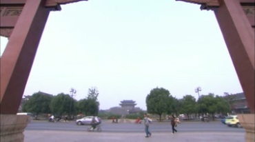 扬州庭院胡同东关古渡街景视频素材