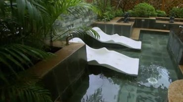 江门古兜温泉环境优雅休闲空间浴池实拍视频素材