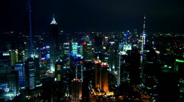 上海美丽的夜景城市灯光黄浦江游船实拍视频素材