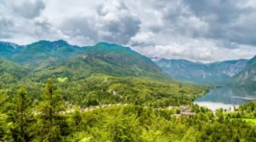 风景宜人秀美山川度假旅游景点延时摄影视频素材