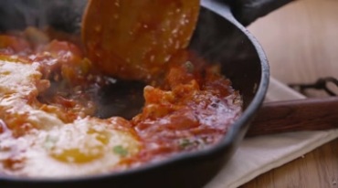 韩国芝士番茄料理实拍视频素材