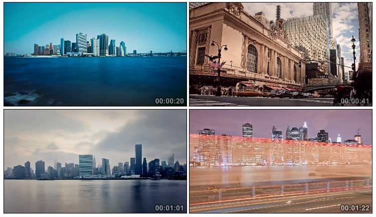 美国纽约城市街景延时宣传片拍摄视频素材