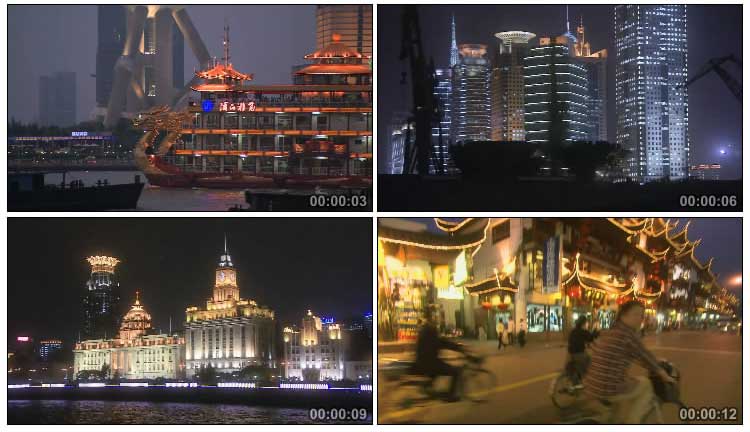 上海城市东方明珠塔灯光闪烁亮化工程夜景实拍视频素材