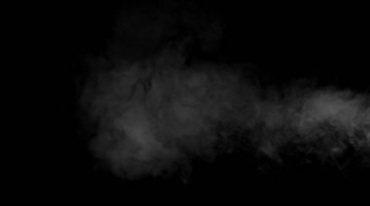 气体烟气烟尘白烟吹烟黑屏特效视频素材