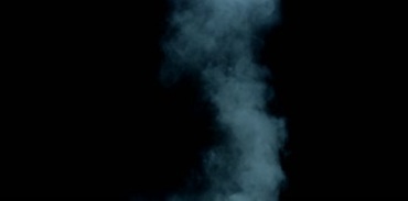 蓝色烟气烟雾冉冉升起弥漫黑幕特效视频素材