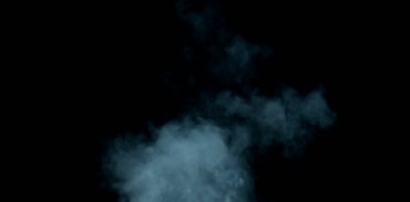 蓝色烟气烟雾冉冉升起弥漫黑幕特效视频素材