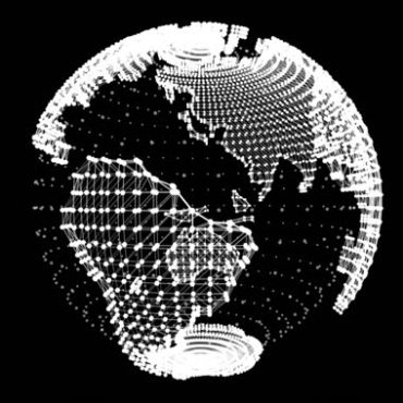 地球仪世界地图镂空黑屏特效视频素材