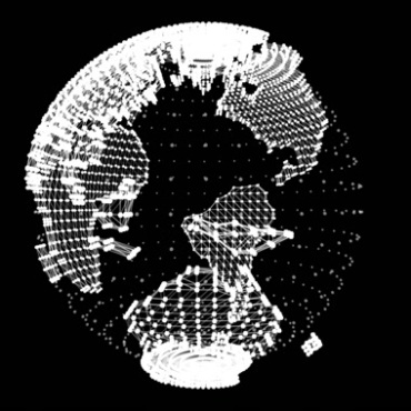 地球仪世界地图镂空黑屏特效视频素材