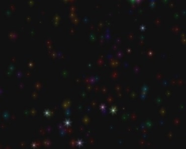 彩色闪亮粒子萤火星星动态特效视频素材