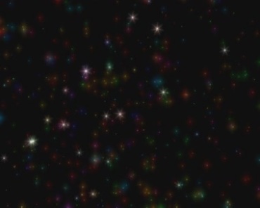彩色闪亮小星星粒子旋转特效视频素材