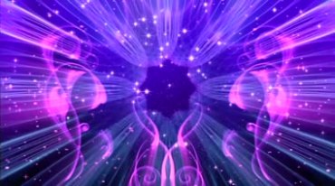 梦幻紫色粒子花朵图案动态变幻舞台Led背景(有音乐)视频素材