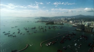 香港城市航拍海湾视频素材