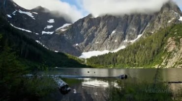 美丽山川雪山河流湖泊云雾自然风光视频素材