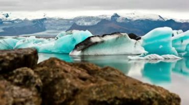 欧洲城市冰岛冰川融化大自然风光视频素材