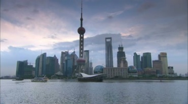 上海东方明珠黄浦江背景视频素材