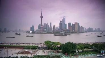 上海外滩东方明珠城市风景视频素材