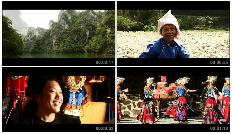 青山绿水民族特色旅游风光视频素材