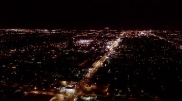 航拍夜晚的繁华城市亮光视频素材