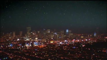 夜晚中城市居民灯光夜景全景视频素材