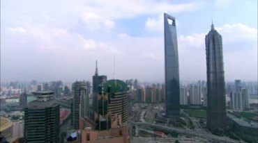 上海商业中心高楼林立大楼国际大都市视频素材