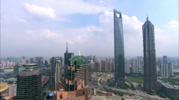 上海商业中心高楼林立大楼国际大都市视频素材