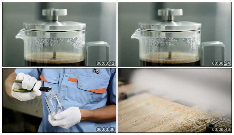 玻璃茶具茶壶生产工序实拍视频素材