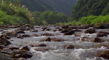 峡谷山谷河流溪流河水石头实拍视频素材