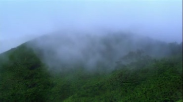 山间雾气云雾围绕山雾飘来实拍视频素材