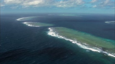 海上绿洲南沙群岛浅滩实拍视频素材