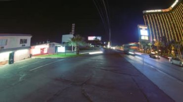 夜晚城市车流鱼眼快速摄像视频素材