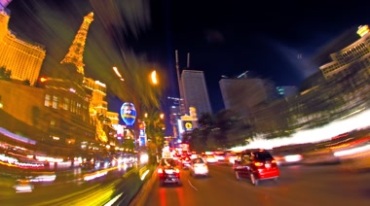 城市灯火通明的街道汽车行驶繁忙车流实拍视频素材