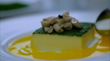 豆腐鸡蛋美食实拍视频素材