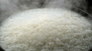 香喷喷的大白米饭实拍视频素材