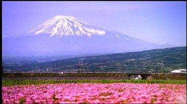 日本新干线富士山下高速行驶视频素材