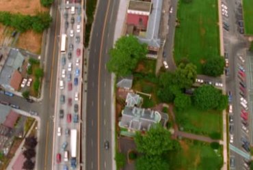 高架桥上停满汽车堵车航拍视频素材