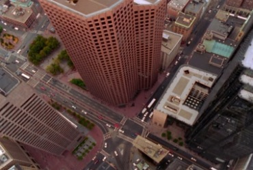 城市摩天大楼街区航拍视频素材
