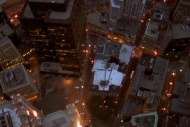 城市高楼马路灯光夜景航拍视频素材