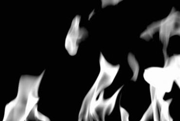黑白火苗火焰透明通道黑屏特效视频素材