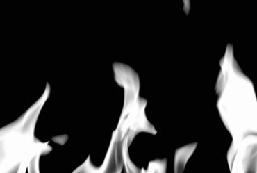 黑白火苗火焰透明通道黑屏特效视频素材